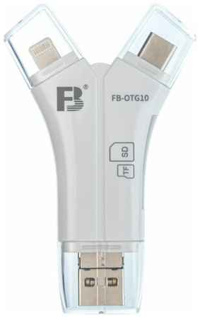 Кардридер FB OTG10 для устройств USB-A, MicroUSB, Type-C, Apple Lightning - SD, Micro SD