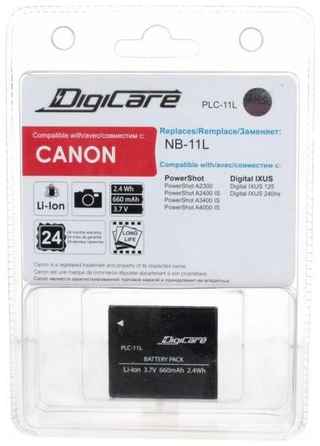 Аккумулятор DigiCare PLC-11L / NB-11L / PowerShot A2300, A2400 IS, A3400 IS, A4000 IS, IXUS 125, 240
