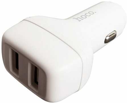 АЗУ, 2 USB 2.4A (Z36), HOCO, белый 19848773550689