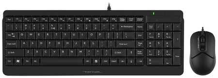 Клавиатура + мышь A4Tech Fstyler F1512 клавиатура черная, мышь черная, USB 19848773555755