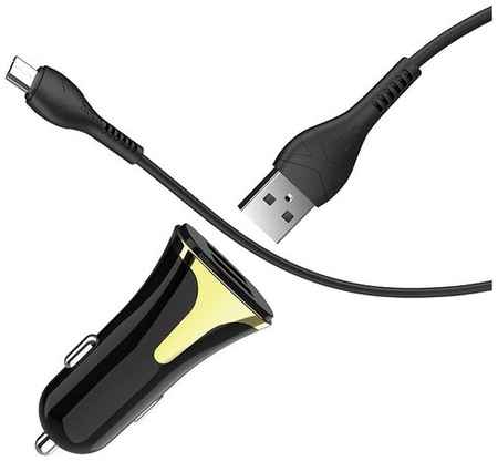 АЗУ, 2 USB 3.4A 18W QC3.0 (Z31), usb cable Micro, HOCO