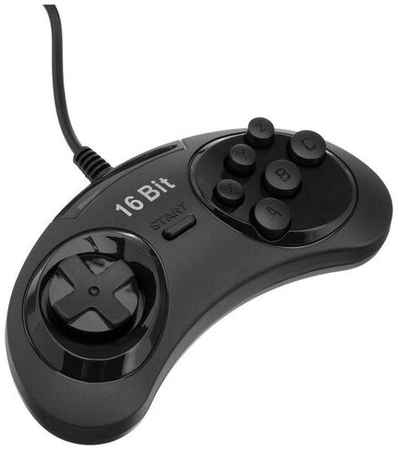 Геймпад для Sega 16-bit, 6 кнопок, черный 5239413 19848775886683