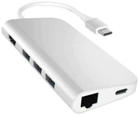 USB разветвитель Satechi Aluminum Pro Hub для Macbook Pro (USB-C) Silver 19848778160493
