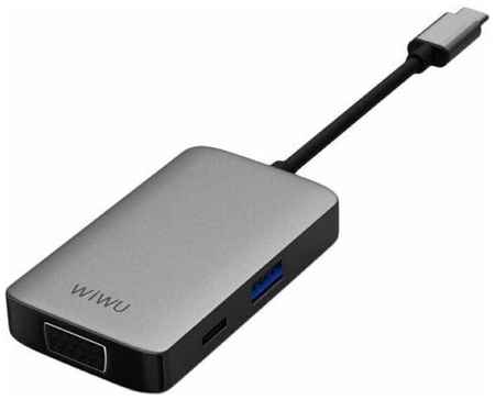 USB-концентратор Wiwu Alpha 513HVP (серый) 19848778914338