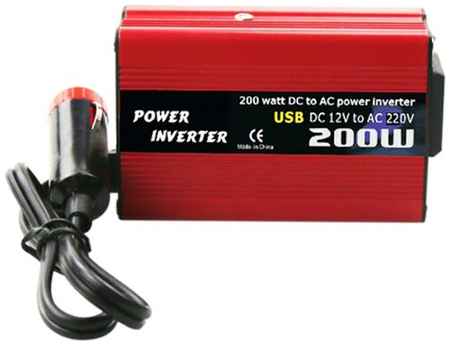 EASun Power Инвертор автомобильный 12 220В Power Inverter, 200 Вт. Подключение телефона, ноутбука, бытовых приборов. Преобразователь напряжения, трансформатор