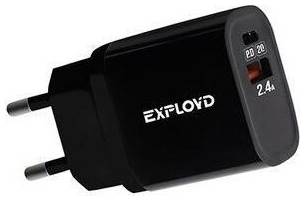 Сетевое зарядное устройство EXPLOYD RASH PD/20W, черный 19848788123208