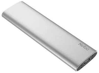 250 ГБ Внешний SSD Netac Z Slim, USB 3.2 Gen 2 Type-C, Thunderbolt, серебристый 19848793093949