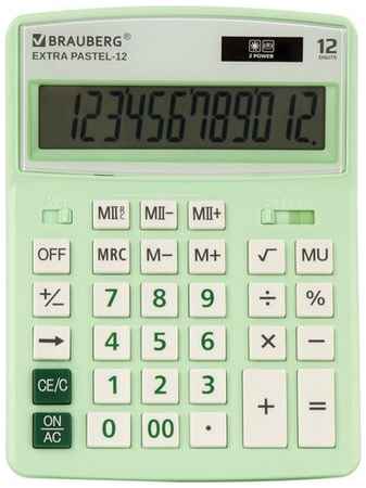 Калькулятор бухгалтерский BRAUBERG Extra Pastel-12, мятный 19848794856402