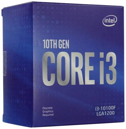Процессор Intel Core i3-10100F LGA1200, 4 x 3600 МГц, BOX 19848823030965