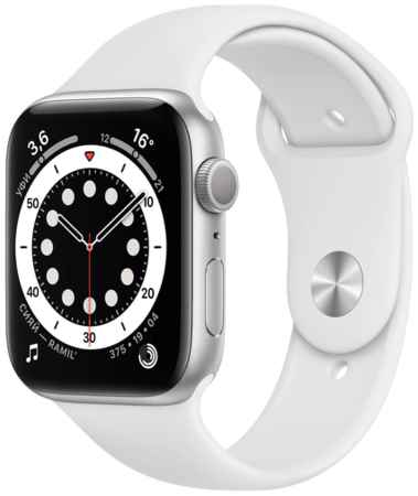 Умные часы Apple Watch Series 6 GPS + Cellular 44mm Stainless Steel Case with Sport Band /deep
