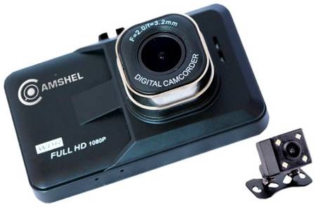Видеорегистратор Camshel DVR 210, 2 камеры, черный 19848844270737