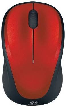 Беспроводная мышь Logitech M235, красный/черный 19848847706904