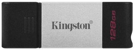Флешка Kingston DataTraveler 80 128 ГБ, 1 шт., черный/серебристый 19848848180963