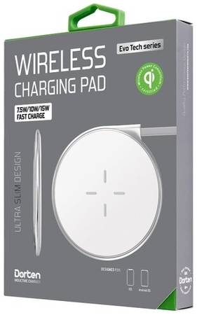 Беспроводное зарядное устройство Dorten Wireless Charging Pad for iPhone 12/12pro/12max/12mini/11pro.8/8+, Evo Tech series