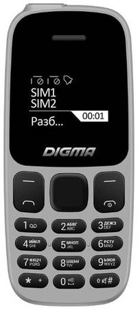 Телефон DIGMA Linx A106 RU, 2 SIM, серый 19848852743921