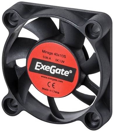 Вентилятор для корпуса ExeGate Mirage 40x10S EX04010S3P, черный 19848858547831