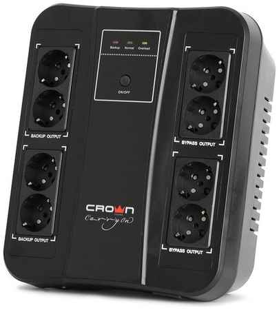 Интерактивный ИБП CROWN MICRO CMUS-275 EURO SMART черный 480 Вт 19848874232991