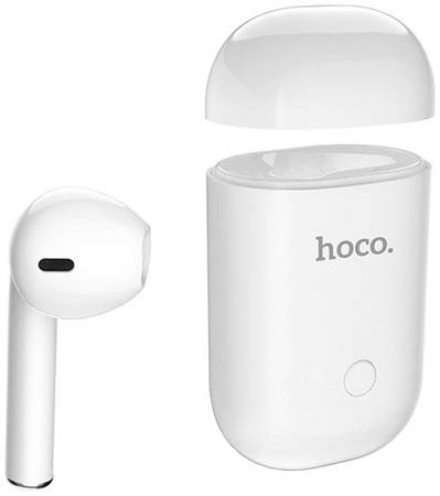 Беспроводная Bluetooth-гарнитура для мобильного телефона HOCO E39L (в левое ухо), белая