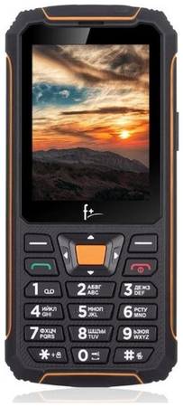 Телефон F+ R280, 2 SIM, черный/оранжевый 19848890564498