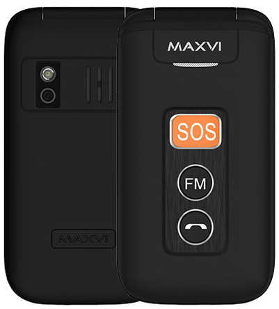 Телефон MAXVI E5, 2 SIM, черный 19848894627304