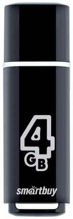 USB Флеш-накопитель SmartBuy Glossy 4 ГБ, 2.0, черный 19848900798635