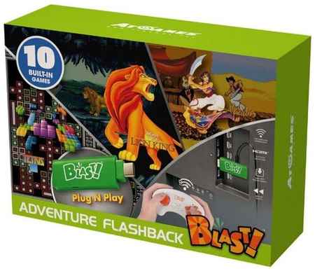 Игровая приставка Adventure Flashback Blast WD3308 (10 в 1) + 10 встроенных игр + геймпад 19848901361827
