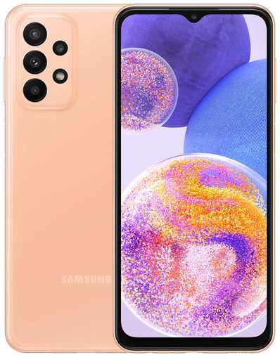 Смартфон Samsung Galaxy A23 4/64 ГБ, Dual nano SIM, оранжевый 19848901925973