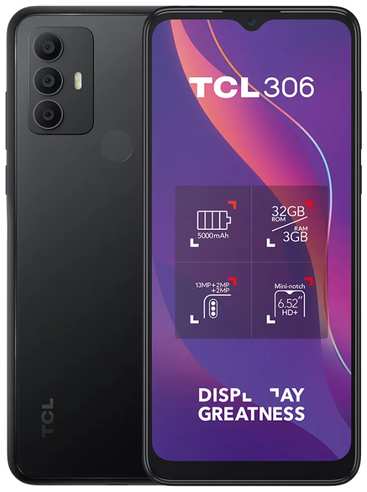 Смартфон TCL 306 NFC 3/32 ГБ RU, Dual nano SIM, космический серый 19848901977649