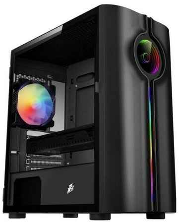 1STPLAYER Корпус INFINITE SPACE IS3 Black Корпус mATX, TG 1x120mm RGB fan inc. IS3-BK-1F2 19848902852394