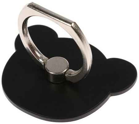 Держатель -подставка с кольцом для телефона LuazON, в форме ″Мишки″, чёрный 19848902861393
