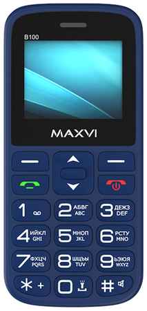 Телефон MAXVI B100 1/32 ГБ, 2 SIM, синий 19848904125673