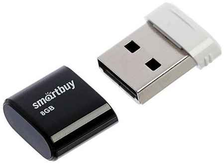 Флешка Smartbuy Lara, 8 Гб, USB2.0, чт до 25 Мб/с, зап до 15 Мб/с, черная 19848904953428