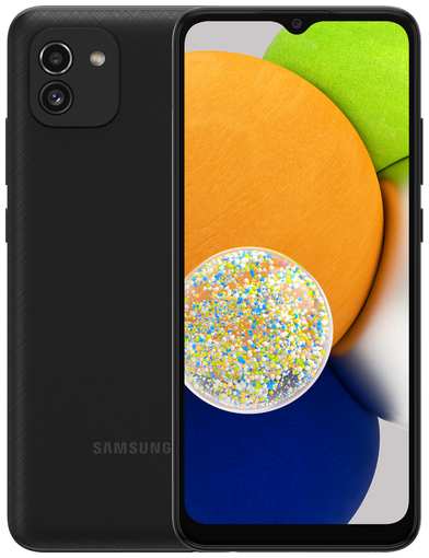 Смартфон Samsung Galaxy A03 4/64 ГБ, Dual nano SIM, черный 19848906039747