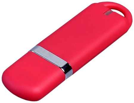 Классическая флешка soft-touch с закругленными краями (64 Гб / GB USB 3.0 Красный/Red 005 Flash drive Мемо Софт-тач Memo S315) 19848906240097