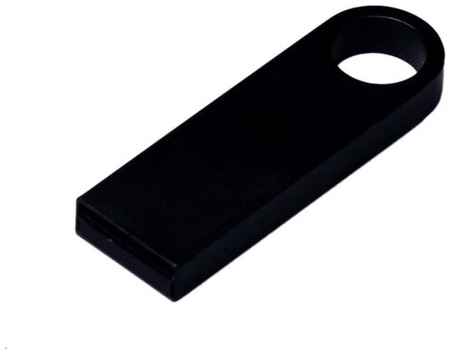 Компактная металлическая флешка с круглым отверстием (64 Гб / GB USB 2.0 Черный mini3 Флеш накопитель apexto U904A металлический брелок OEM) 19848906241216