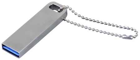 Компактная металлическая флешка Fero с отверстием для цепочки (64 GB USB 3.0 Серебро Mini031 Недорого нанести сайт и лого компании) 19848906242023