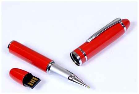 Флешка в виде ручки с мини чипом (16 Гб / GB USB 2.0 Красный/Red 370 с гравировкой логотипа компании доступно крупным и мелким оптом) 19848906242104