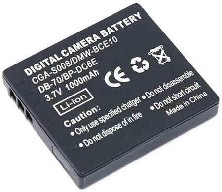 Greenway Аккумулятор для фотоаппарата Panasonic VW-VBJ10, DMW-BCE10, CGA-S008 3,7V 1000mAh код mb079564