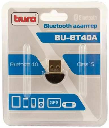 Адаптер USB Buro BU-BT40A Bluetooth 4.0+EDR class 1.5 20м черный 19848907746526