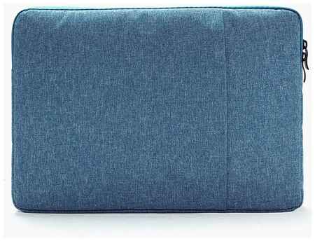 Чехол для ноутбука 13-14 дюймов, на молнии, ткань оксфорд с водоотталкивающей пропиткой, размер 36-27-2 см, синий 19848908884824
