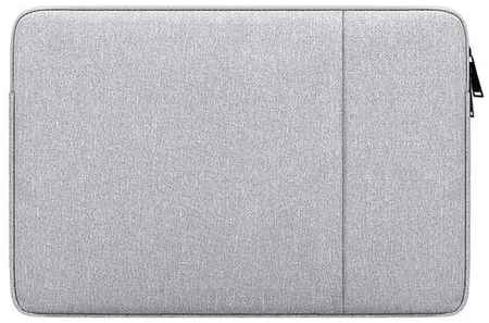 Чехол для ноутбука 13-14 дюймов, на молнии, ткань оксфорд с водоотталкивающей пропиткой, размер 36-27-2 см, серый 19848908887528