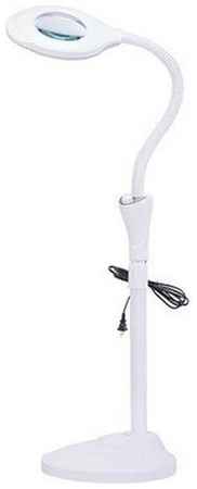 Лампа-лупа IncWell 5D напольная светодиодная с регулировкой яркости и высоты, наклонная, мастеру косметологу