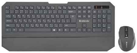 Комплект клавиатура + мышь Defender Berkeley C-925 Nano Black USB, черный, английская/русская 19848913465977