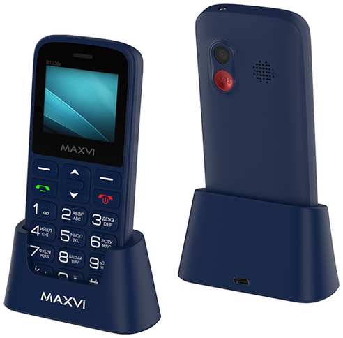 Телефон MAXVI B100DS, 2 SIM, синий 19848915271443