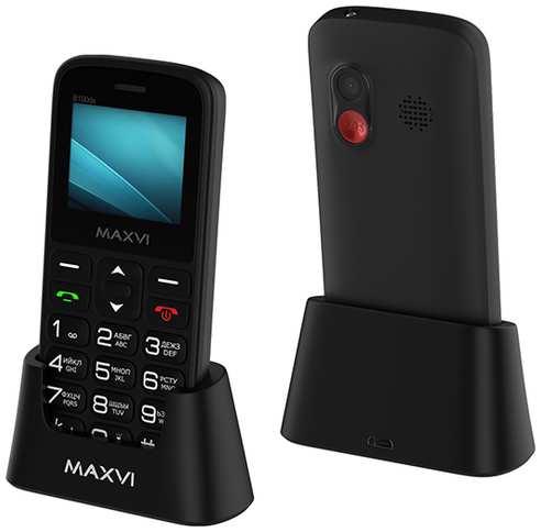 Телефон MAXVI B100DS, 2 SIM, черный 19848915272533