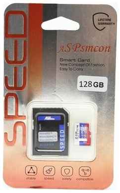 Карта памяти ASPsmcon 128GB micro SD c SD-адаптером, HCI,10 class