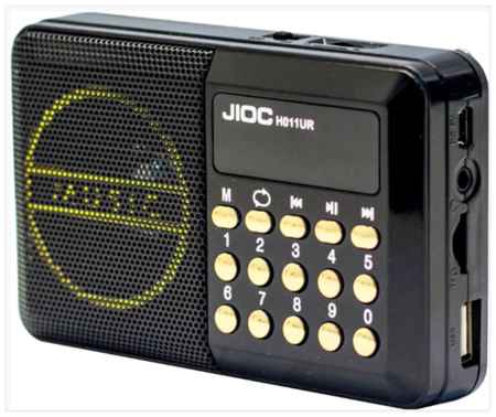 MaKkardi Радиоприемник портативный от батареи, черный / ФМ радио / FM radio / USB / TF card / 3w / 800 mah 19848919795713