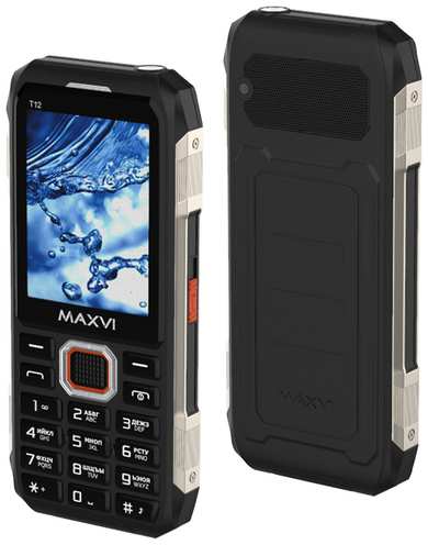 Телефон MAXVI T12, 2 SIM, черный 19848927514975