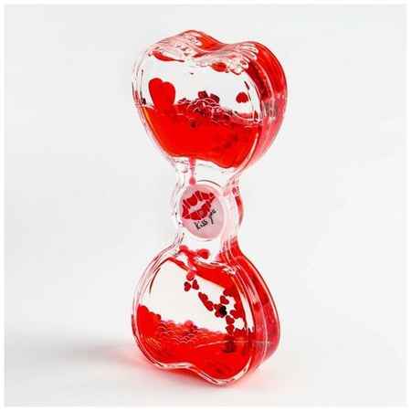 Гелевые часы, с мигающим шариком, 13 х 7,5 см, красные 19848934572559