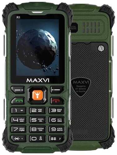 Телефон MAXVI R1, 2 SIM, зеленый 19848935186627